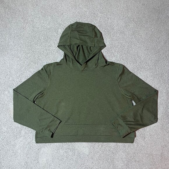 BYLT Premium Basics Essential Cropped Soft Jersey Hoodie Women's Large - Picture 2 of 6